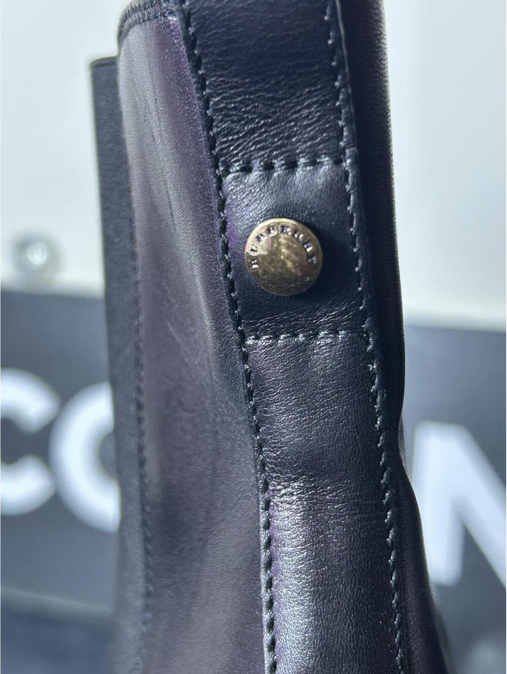 Burberry Black Leather Glendale 75 Equestrian Ankle Boots - Picture 9 of 9